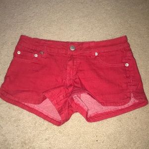 Red shorts